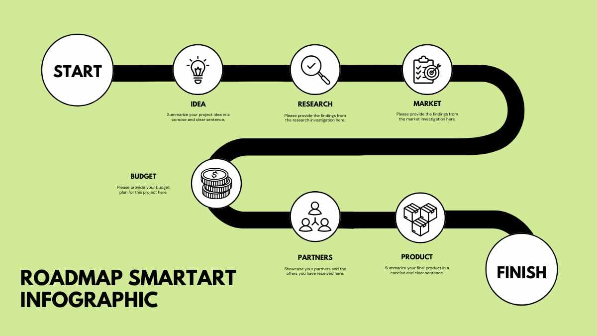Infografis Roadmap Simple dengan SmartArt - slide 4