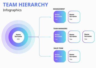 Simple Team Hierarchy Infographics