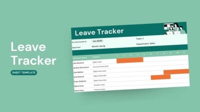 Simple Vacation Schedule Sheet