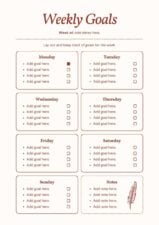 Simple Weekly Goal Setting Infographic 1