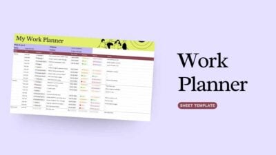 Simple Work Planner Sheet
