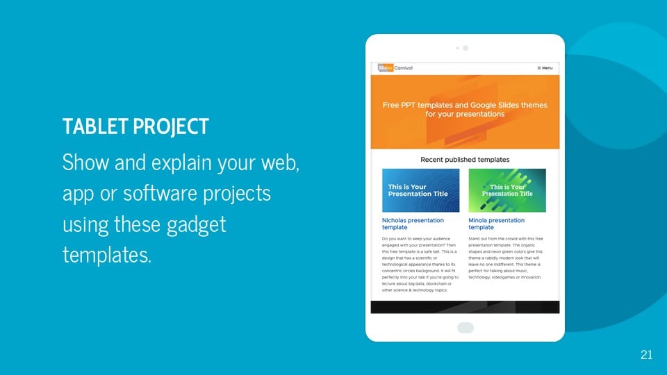 쉽게 사용자 정의할 수 있고 100% 무료입니다. - 슬라이드 21