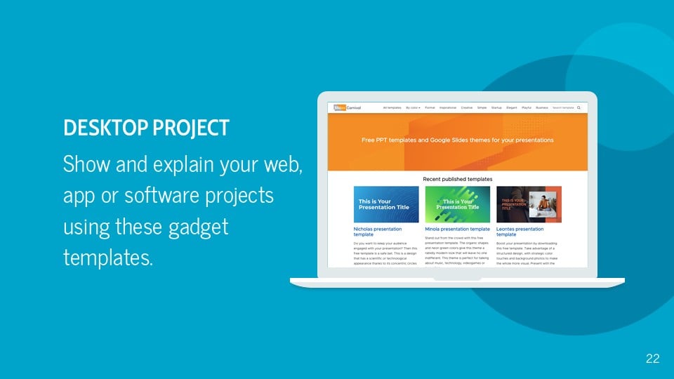 쉽게 사용자 정의할 수 있고 100% 무료입니다. - 슬라이드 22