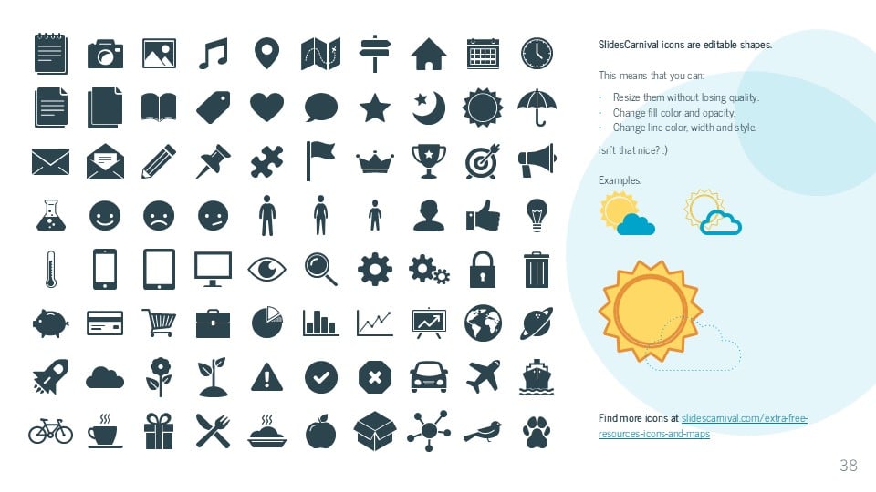 쉽게 사용자 정의할 수 있고 100% 무료입니다. - 슬라이드 38