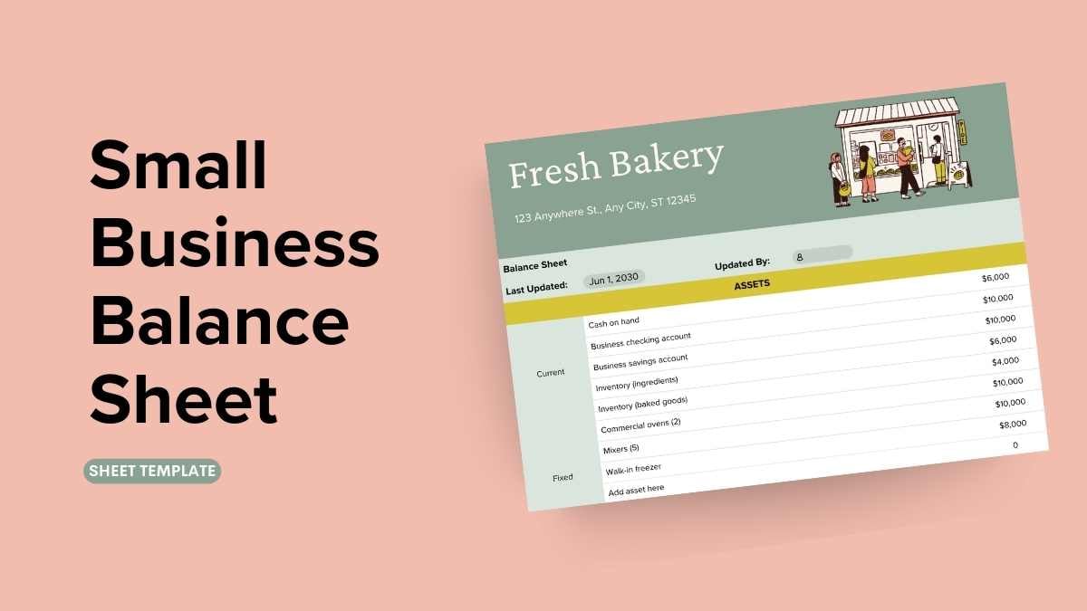 Small Business Balance Sheet - slide 1