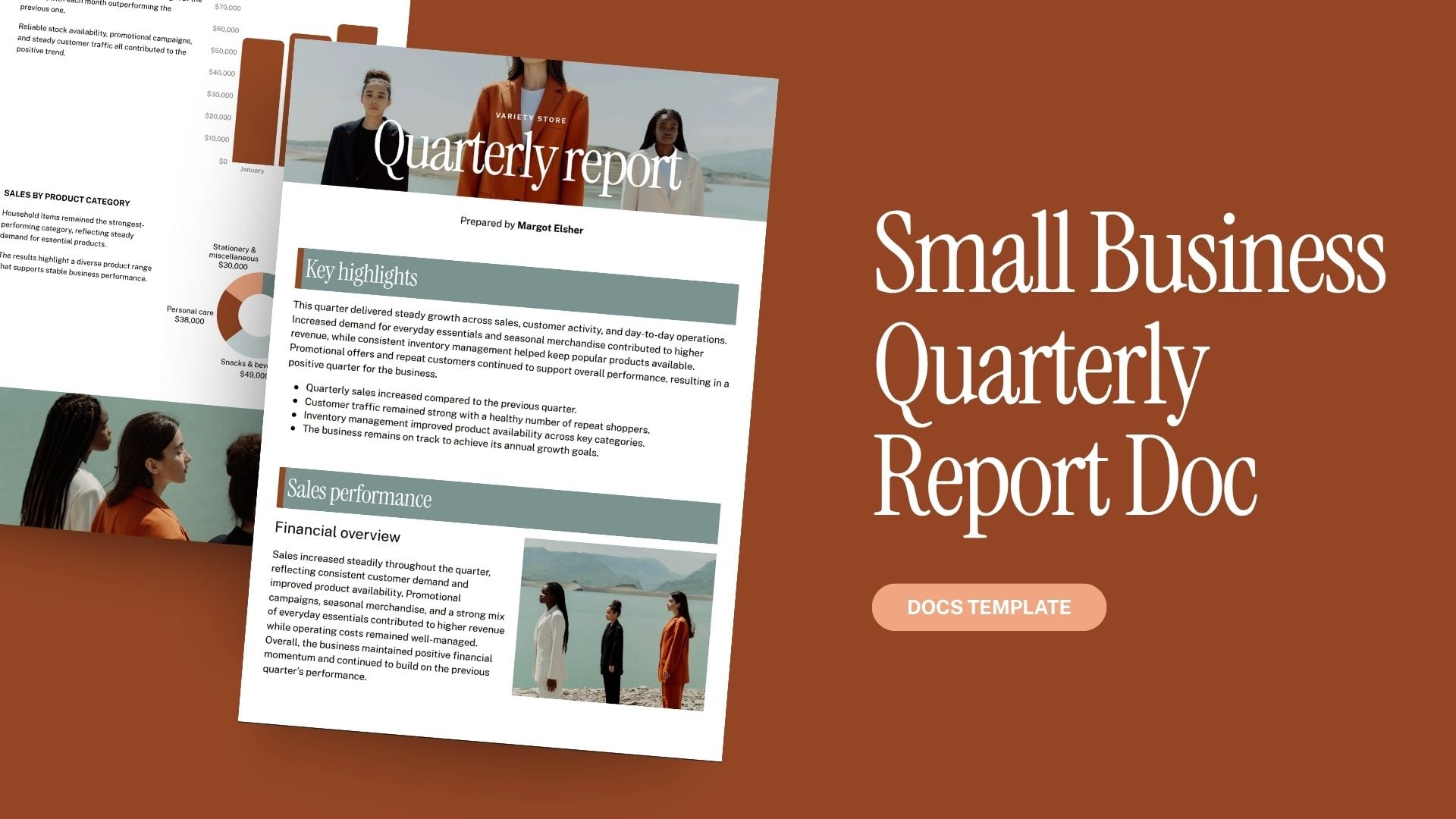 Small Business Quarterly Report Doc - slide 1