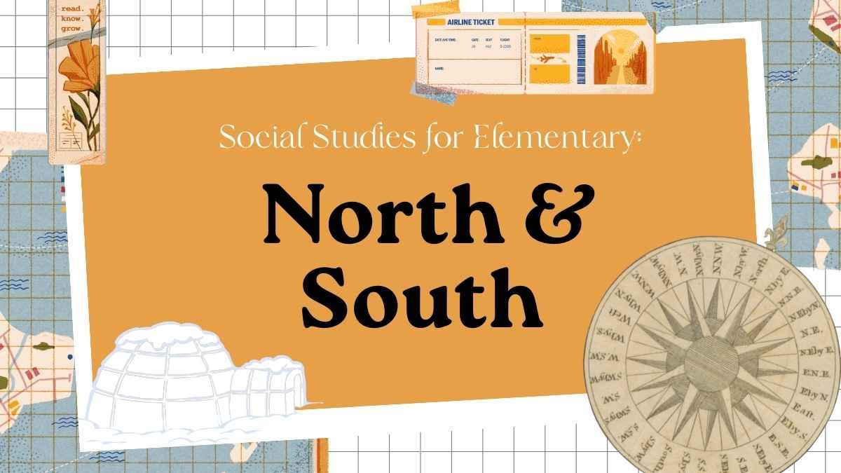 Álbum de recortes sobre estudos sociais sobre o Norte e o Sul - slide 0