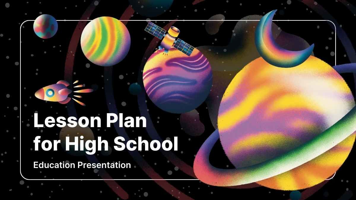 Plano de aula ilustrativo sobre o espaço para o ensino médio - slide 0