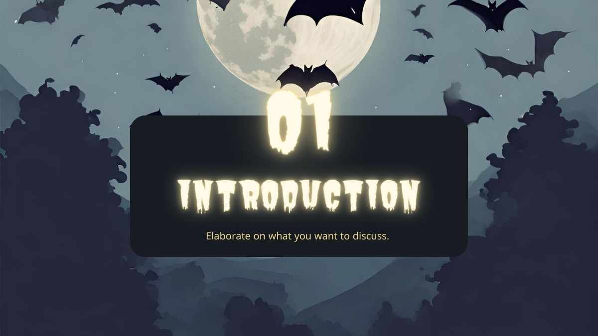 Minitema de morcego assustador do Dia das Bruxas - slide 3