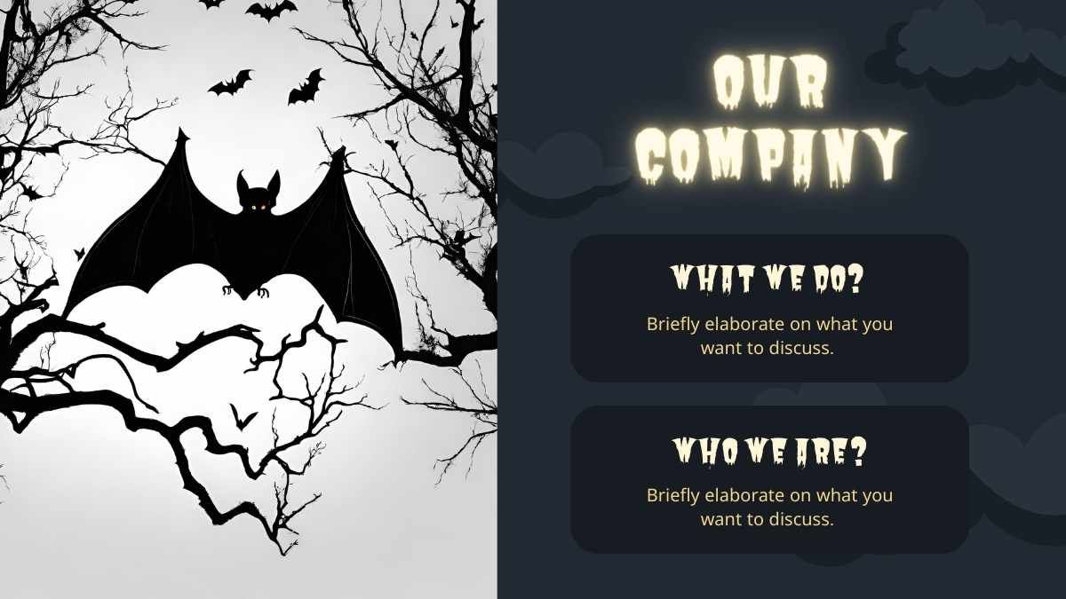 Minitema de morcego assustador do Dia das Bruxas - slide 6