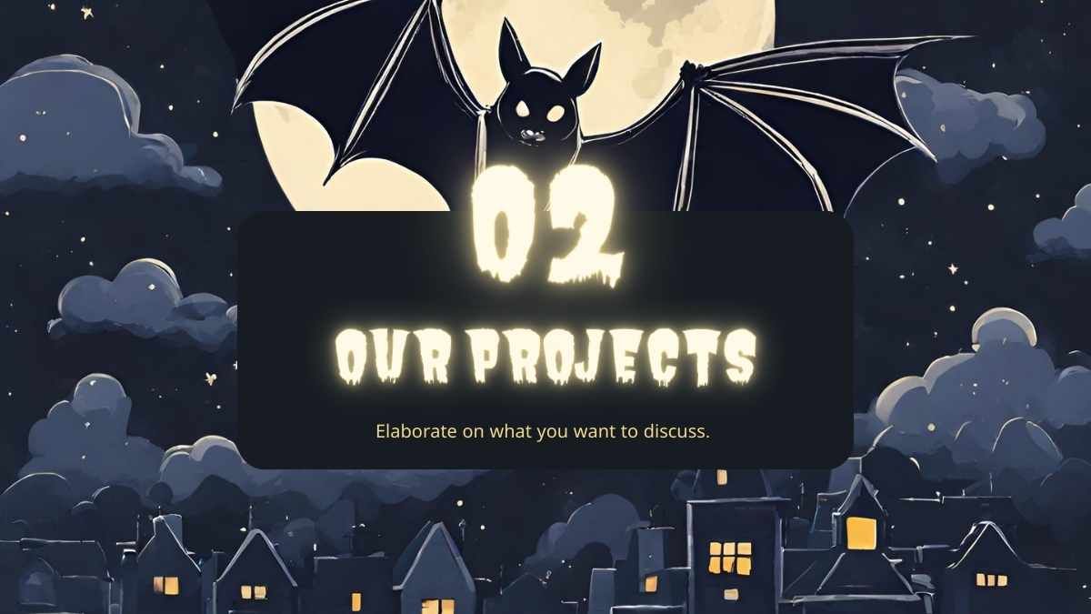 Minitema de morcego assustador do Dia das Bruxas - slide 7