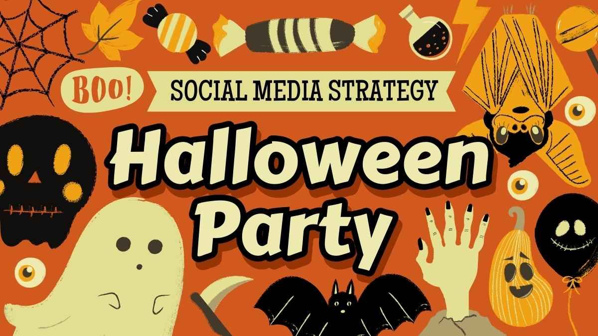 Estratégia de mídia social para festas de Halloween assustadoras - slide 0