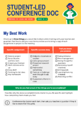 Student-Led Conference Doc