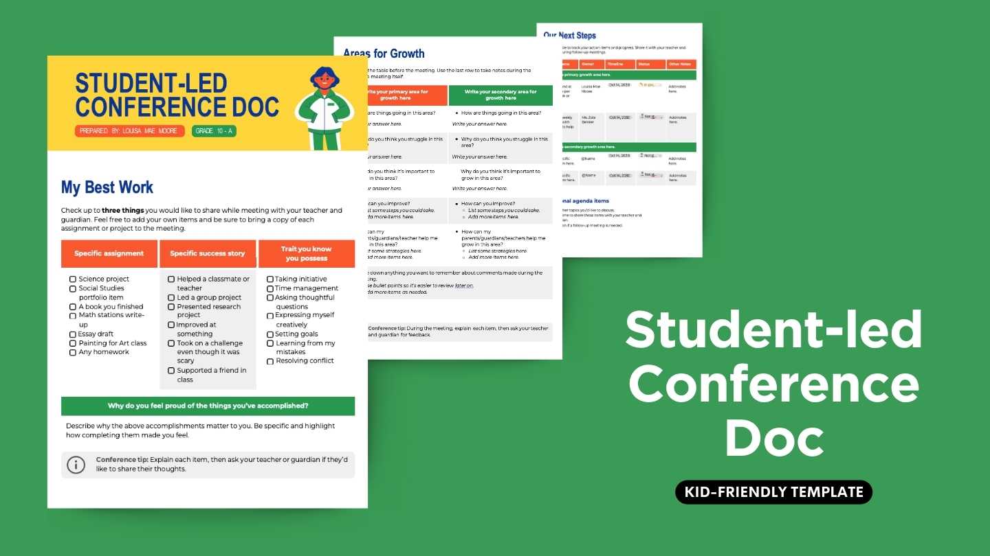 Student-Led Conference Doc - slide 1