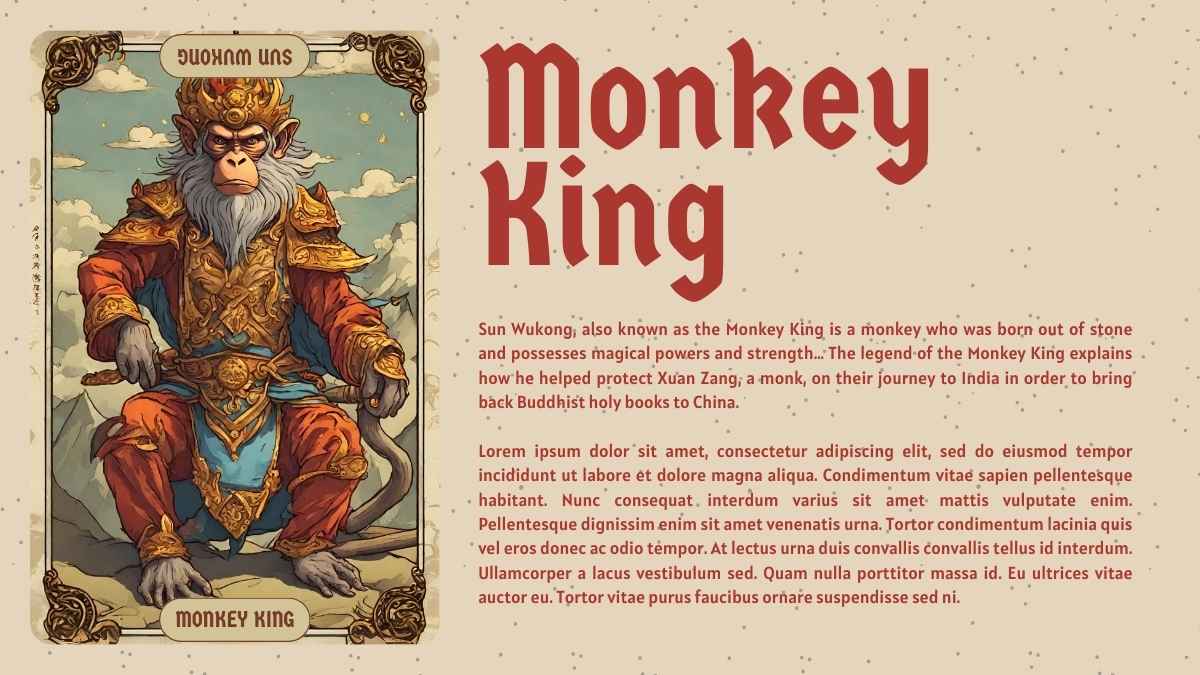 Tarot Card Style Asian Forests Mythology Slides - slide 10