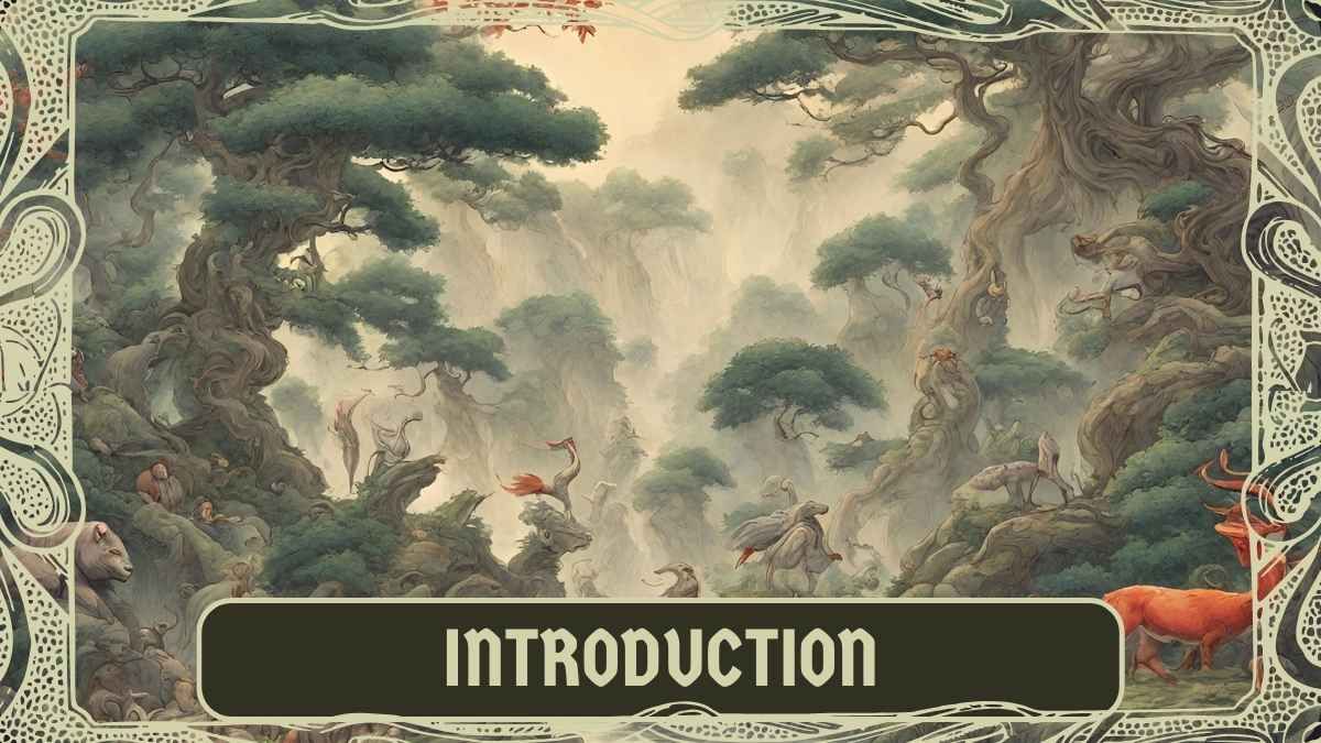 Tarot Card Style Asian Forests Mythology - slide 2