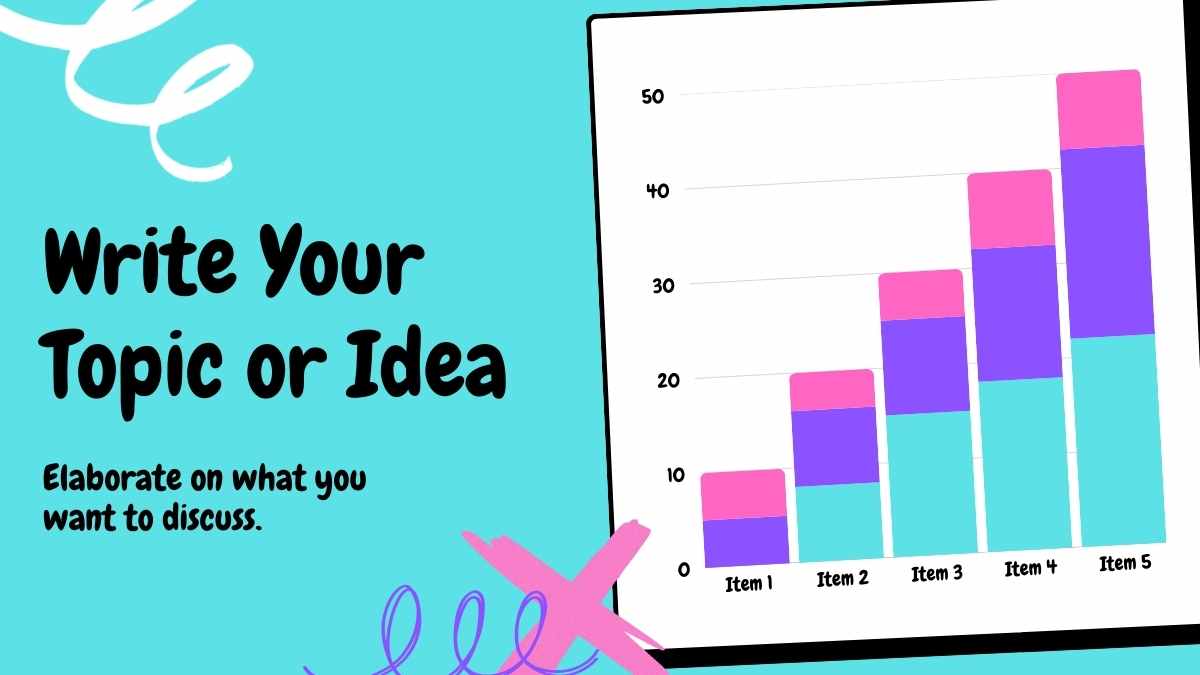 청록색과 보라색 화이트보드 스타일의 두들 포트폴리오 - 슬라이드 15