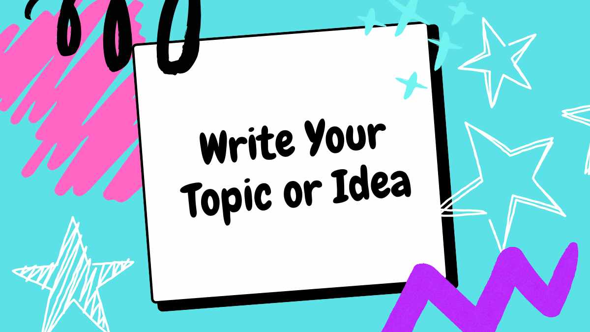 청록색과 보라색 화이트보드 스타일의 두들 포트폴리오 - 슬라이드 7