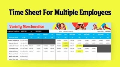 Time Sheet For Multiple Employees