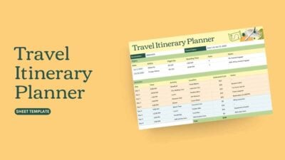 Travel Itinerary Planning Sheet