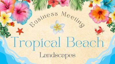Tropical Beach Landscapes Business Meeting Slides