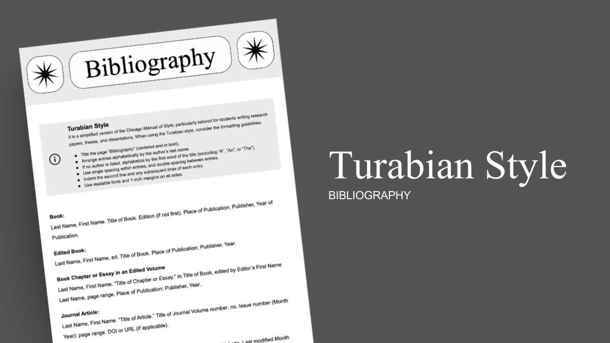 Turabian Style Bibliography Template Doc - slide 1