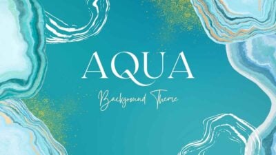 Turquoise and Gold Aqua Background Multipurpose Slides