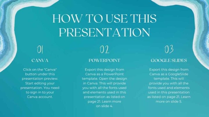 Turquoise Powerpoint Slide Turquoise and Gold Aqua Background Multipurpose. Free Presentation ...