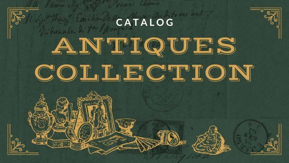 Catálogo de coleção de antiguidades vintage - slide 0