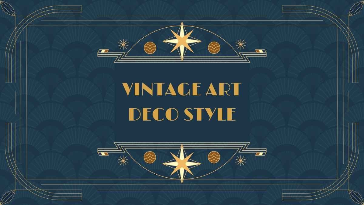 Vintage Art Deco Style Educational Presentation - diapositiva 0