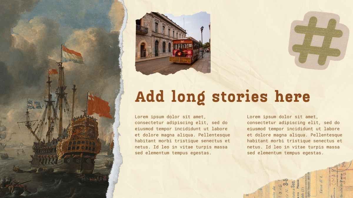 Collage Vintage Plan de clase de Historia - diapositiva 13