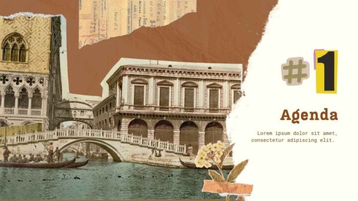 Vintage Collage History Lesson Plan. Free Presentation Template ...
