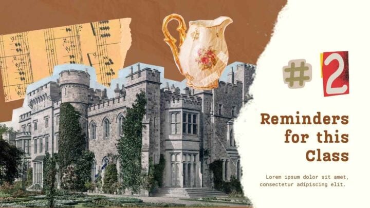Vintage Collage History Lesson Plan. Free Presentation Template ...