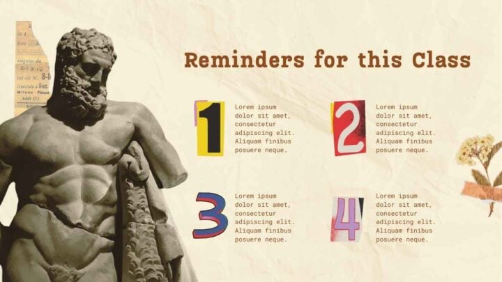 Vintage Collage History Lesson Plan. Free Presentation Template ...