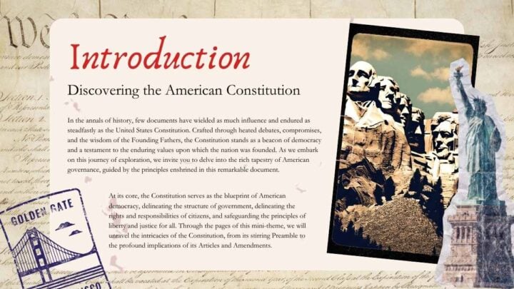 Constitution Mini. Free Presentation Template — SlidesCarnival