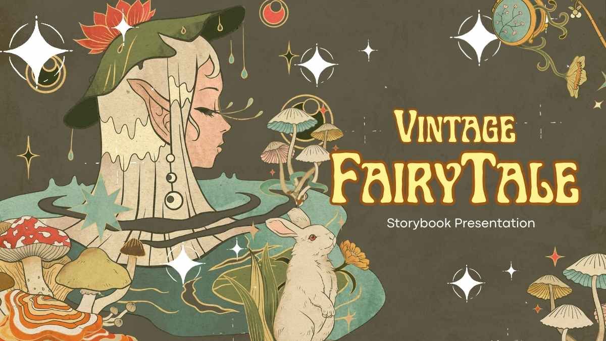 Livro de histórias de contos de fadas vintage - slide 0