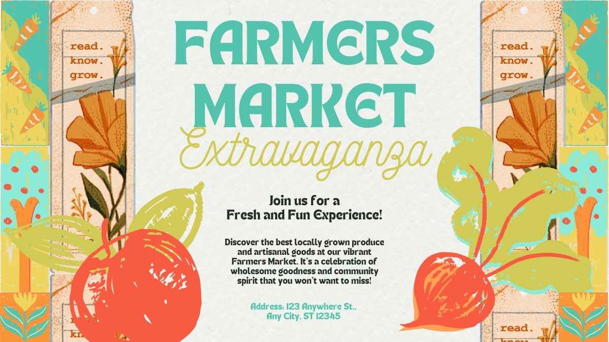 Aesthetic Vintage Farmers Market Posters Slides - slide 13