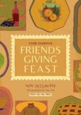 Vintage Friendsgiving Invitations