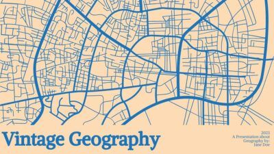 Apresentação de mapa geográfico vintage
