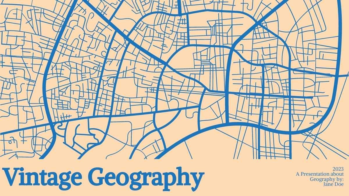 Apresentação de mapa geográfico vintage - slide 0
