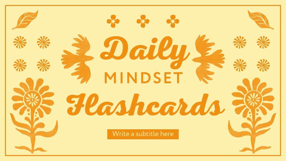 Vintage Illustrated Daily Mindset Flashcards - slide 1
