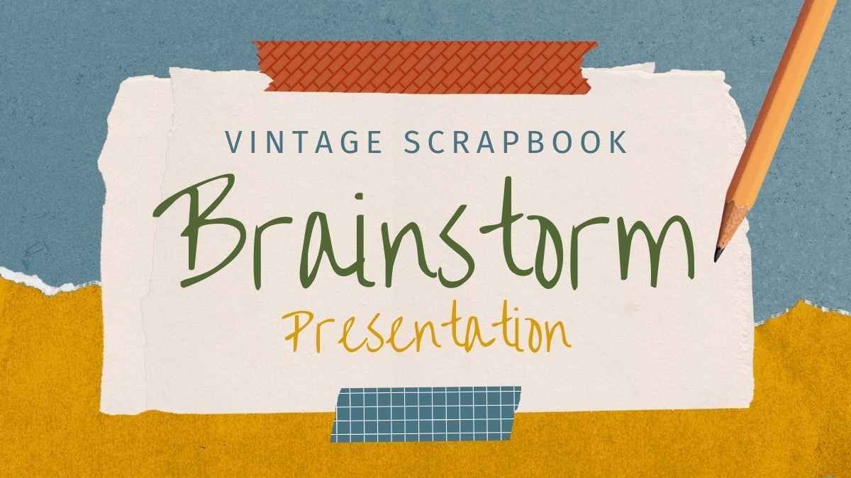 Vintage Scrapbook Brainstorm Presentation - slide 0