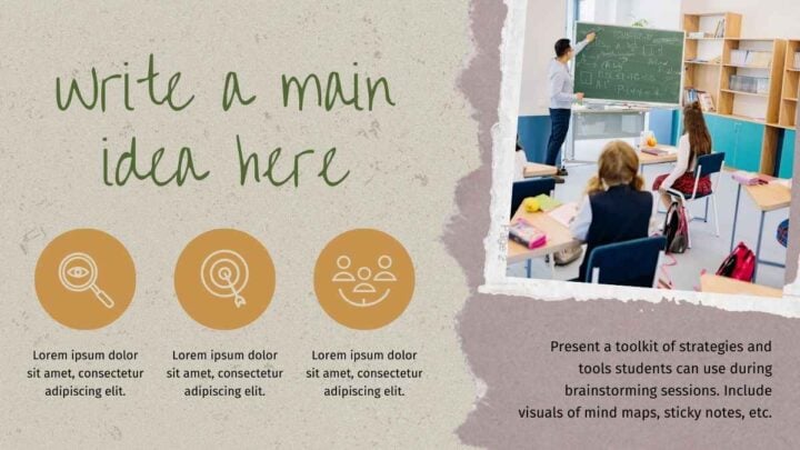 Vintage Scrapbook Brainstorm . Free PPT & Google Slides Template ...