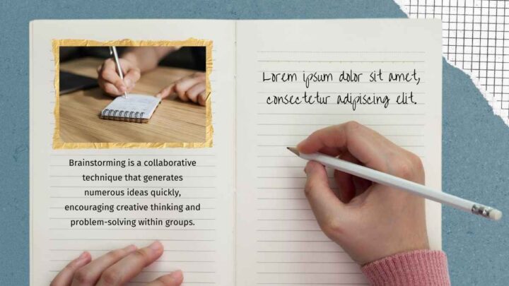 Vintage Scrapbook Brainstorm . Free PPT & Google Slides Template ...