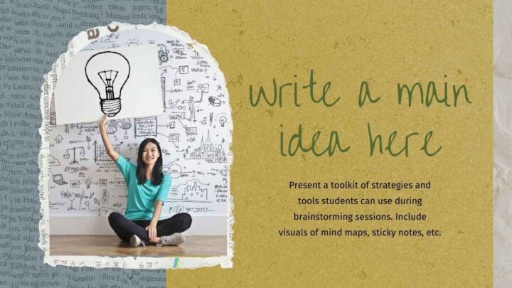 Vintage Scrapbook Brainstorm . Free PPT & Google Slides Template ...