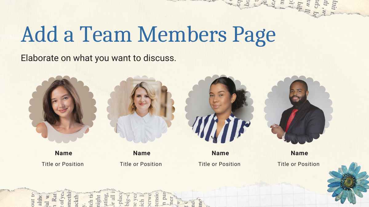 Vintage Scrapbook style Floral pattern Slides - slide 13