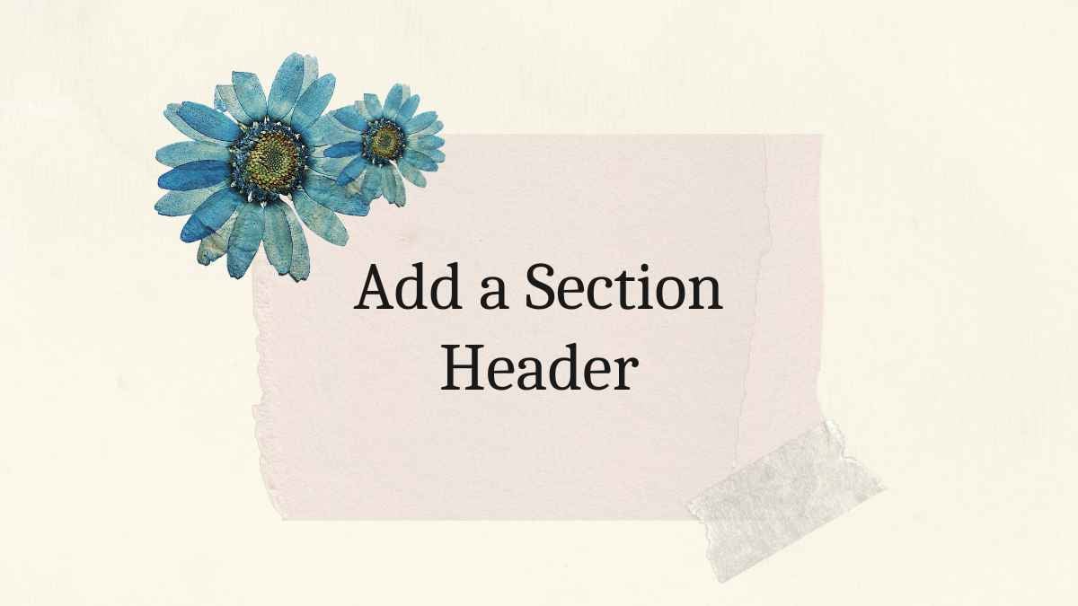 Vintage Scrapbook style Floral pattern Slides - slide 14