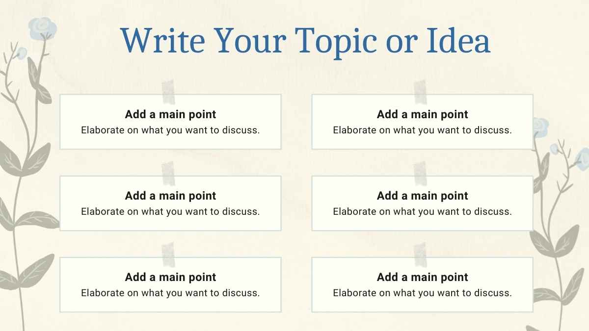 Vintage Scrapbook style Floral pattern Slides - slide 8