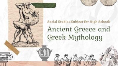 Slides Carnival Google Slides and PowerPoint Template Vintage Social Studies Subject for High School: Ancient Greece & Greek Mythology 1