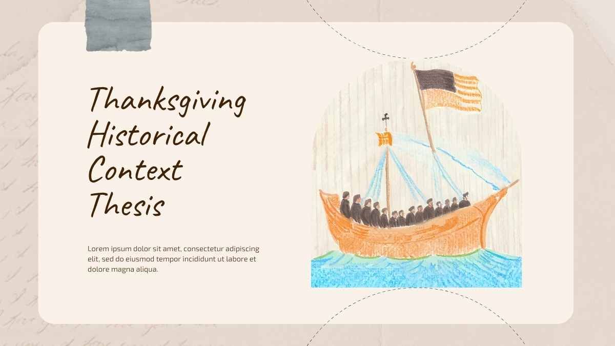 Vintage Thanksgiving Historical Context Thesis - slide 0
